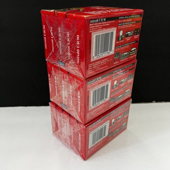 New Sealed 15p. Maxell UR 90 Blank Audio Cassette Tape Normal Bias IEC Type I - Picture 12 of 12
